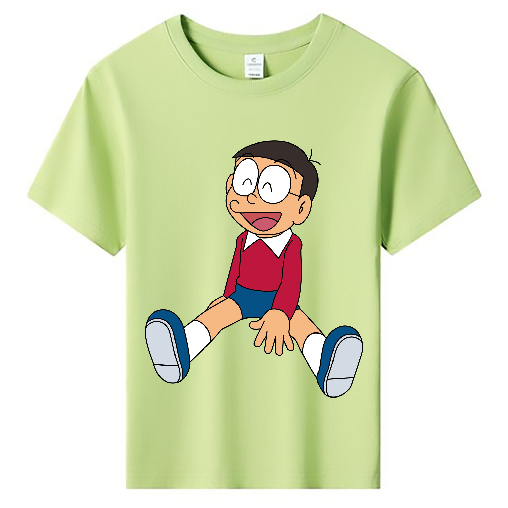 （画像用） ドラえもん 野比 のび太 Doraemon Nobita Nobi 綿100％キッズTシャツ（フロントプリント）
